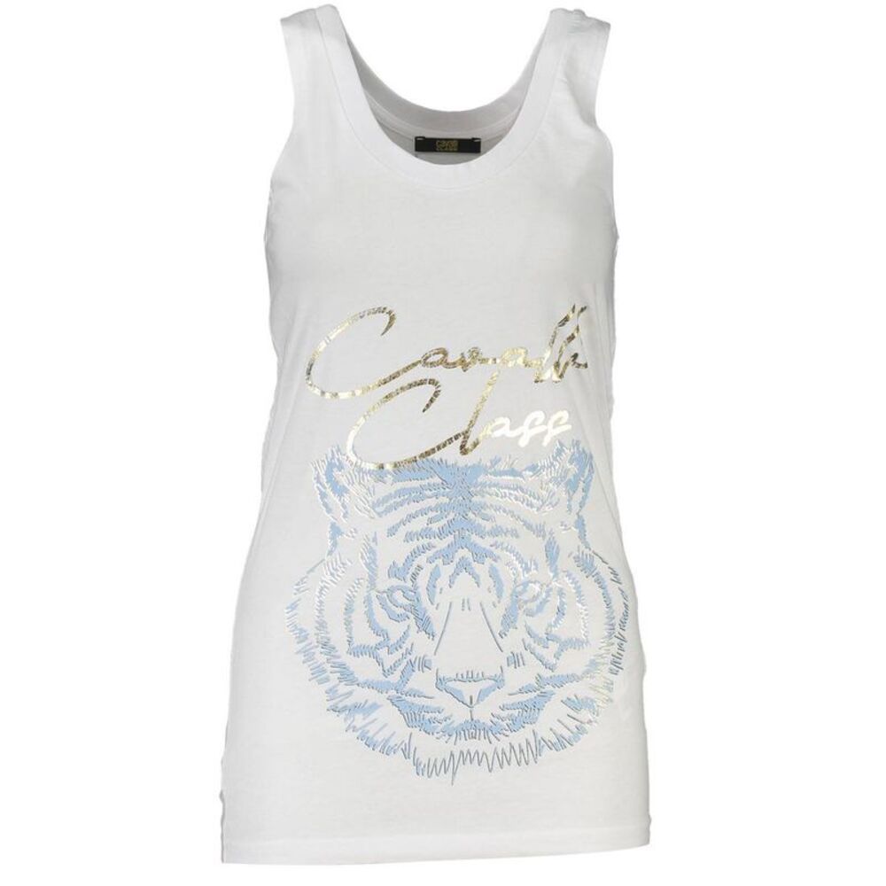 Cavalli Class White Cotton Women Tank Women's Top